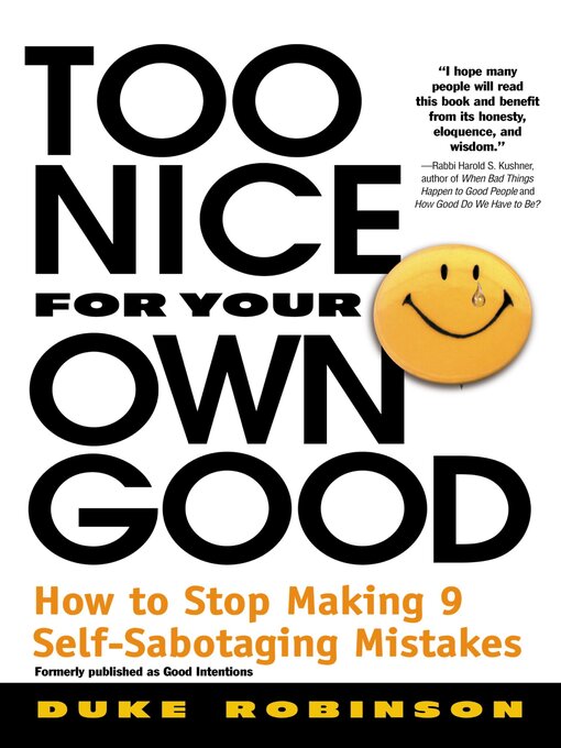 Cover image for Too Nice for Your Own Good